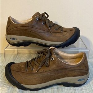 Keen Women’s Toyah Sneaker Brown Leather Athletic Hiking Shoes Size 9